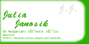 julia janosik business card